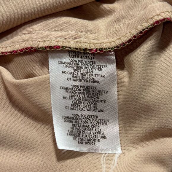 NEW XSCAPE Women's Short Sleeve‎ Floral Print Lace Sheath Dress Pink Multi 4 - Picture 16 of 16